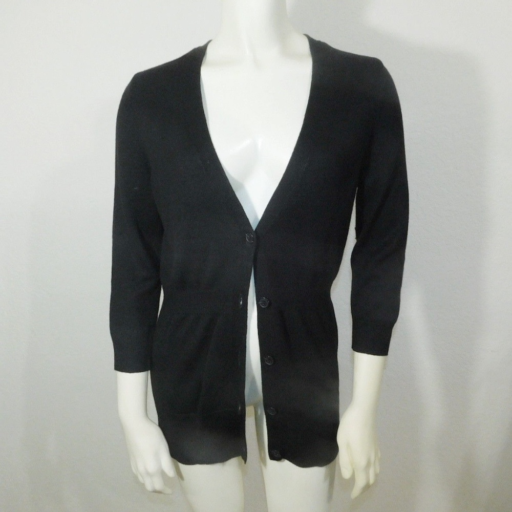 Small Ann Taylor Black Cardigan Long Sweater
